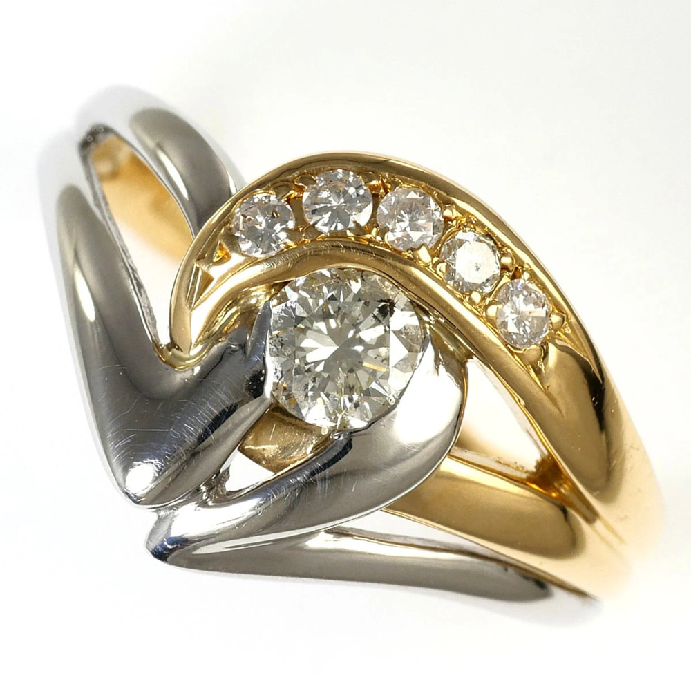 VINTAGE 18k Gold Diamond Ring